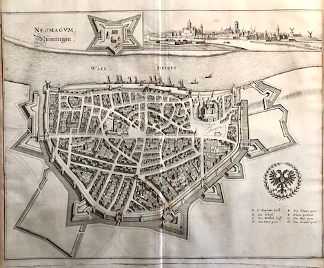 Merian Matthà¤us (1593-1650) Neomagum. Nümmegen (Nijmegen) 1649 Francoforte 